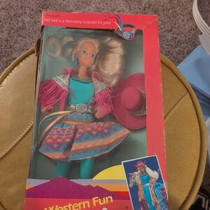Western Fun Barbie #9932 Mattel Box Has Some Wear See Pictures